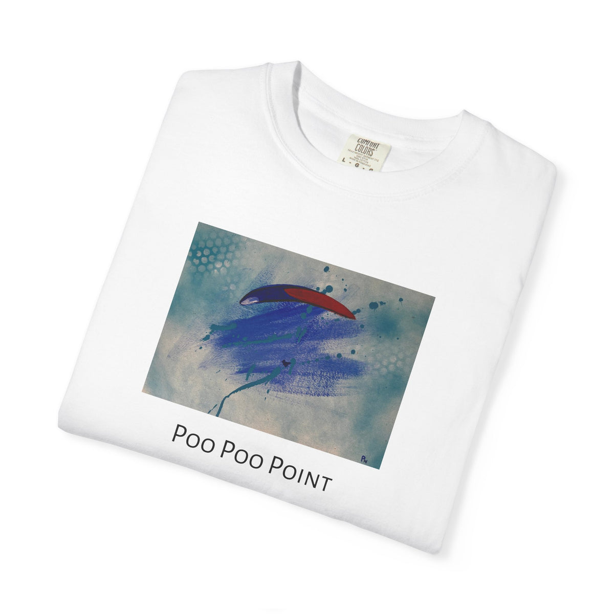 Red-Blue Poo Poo Point Unisex Garment-Dyed T-shirt