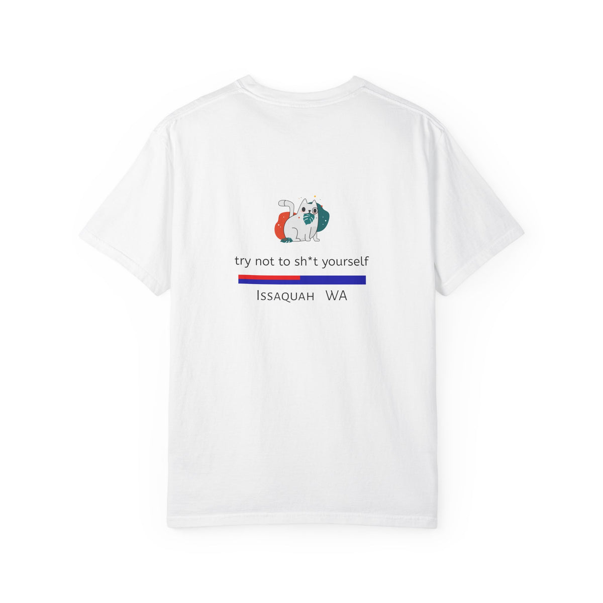 Red-Blue Poo Poo Point Unisex Garment-Dyed T-shirt