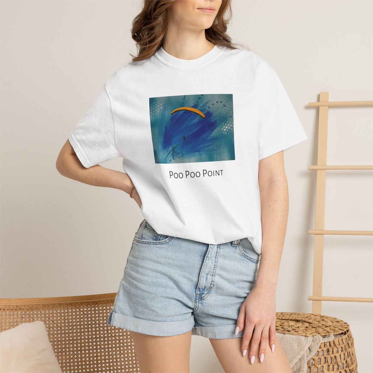 Yellow Poo Poo Point Unisex Garment-Dyed T-shirt