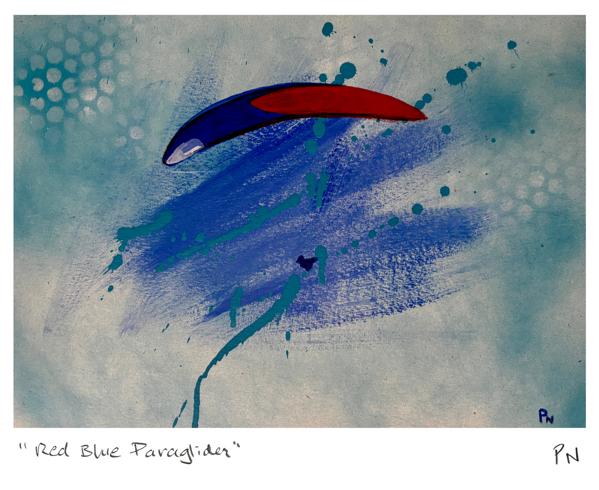 Red Blue Paraglider artwork